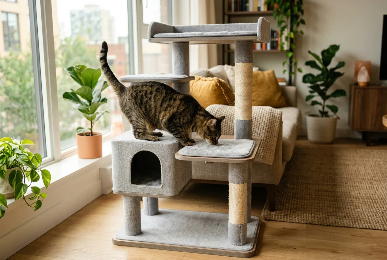 Comment choisir un arbre à chat adapté à la taille de votre chat Image