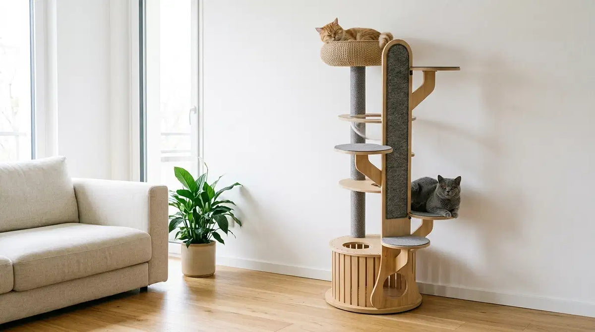 Arbre à chat scandinave : reconnaître le vrai du décor Image