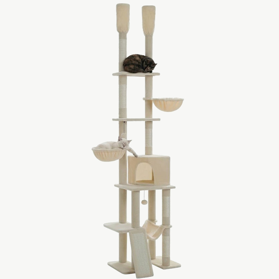 Arbre à chat sol-plafond L'Ascension, coloris beige