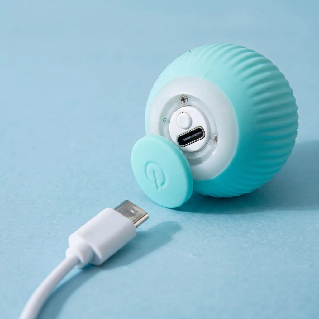 Balle Interactive Automatique pour Chat | Jouet Roulant Intelligent Rechargeable USB-C, Silencieux | L'Orbe