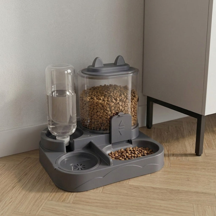 Distributeur de Croquettes pour Chat & Chien – Distributeur d'Eau Intégré, Sans Électricité | Le Nomade