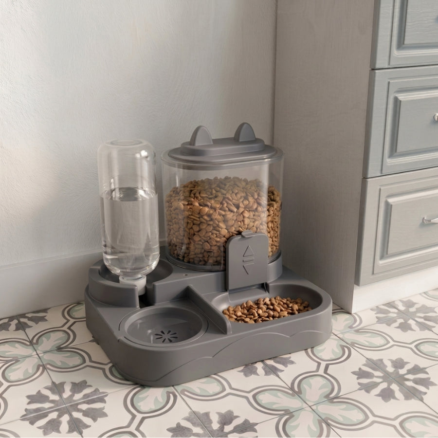 Distributeur de Croquettes pour Chat & Chien – Distributeur d'Eau Intégré, Sans Électricité | Le Nomade