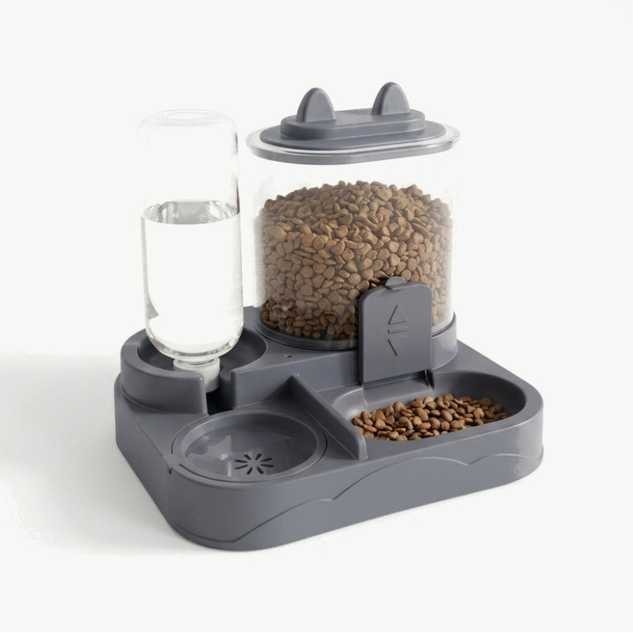 Distributeur de Croquettes pour Chat & Chien – Distributeur d'Eau Intégré, Sans Électricité | Le Nomade