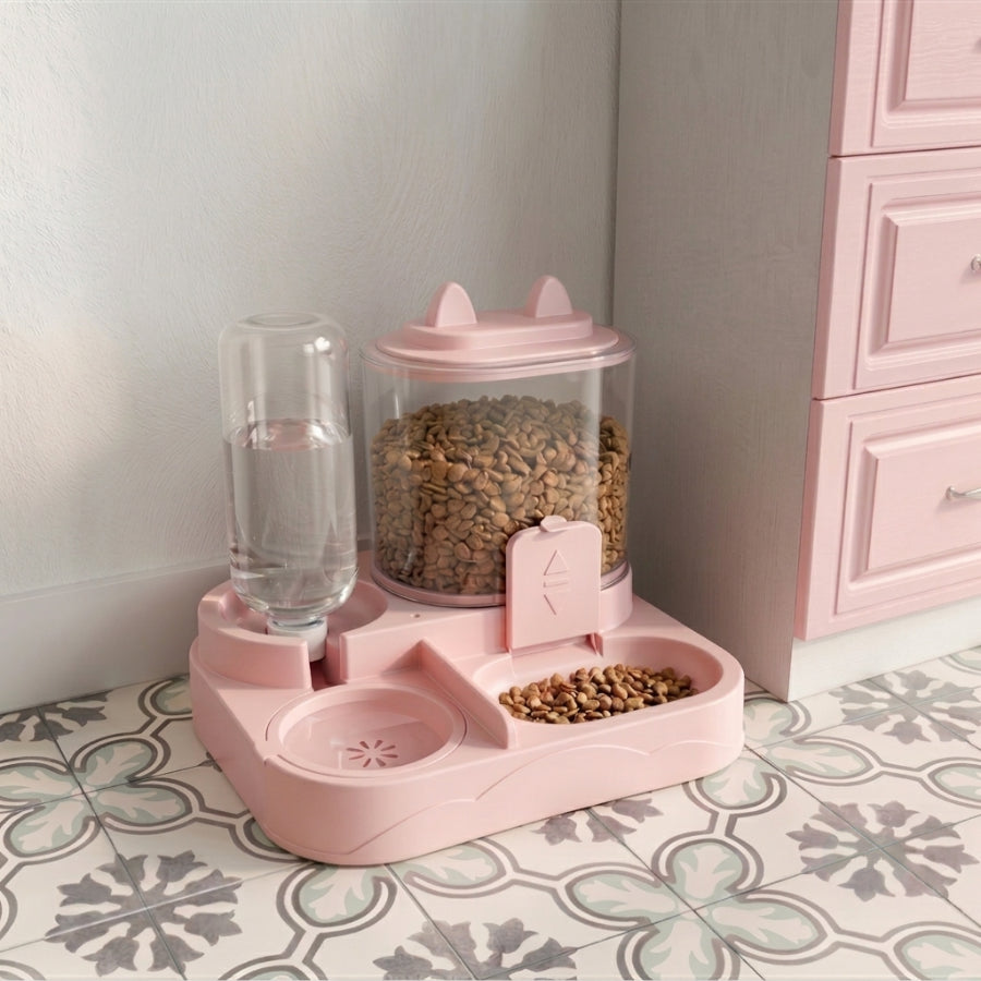 Distributeur de Croquettes pour Chat & Chien – Distributeur d'Eau Intégré, Sans Électricité | Le Nomade