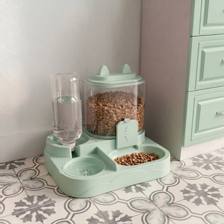 Distributeur de Croquettes pour Chat & Chien – Distributeur d'Eau Intégré, Sans Électricité | Le Nomade
