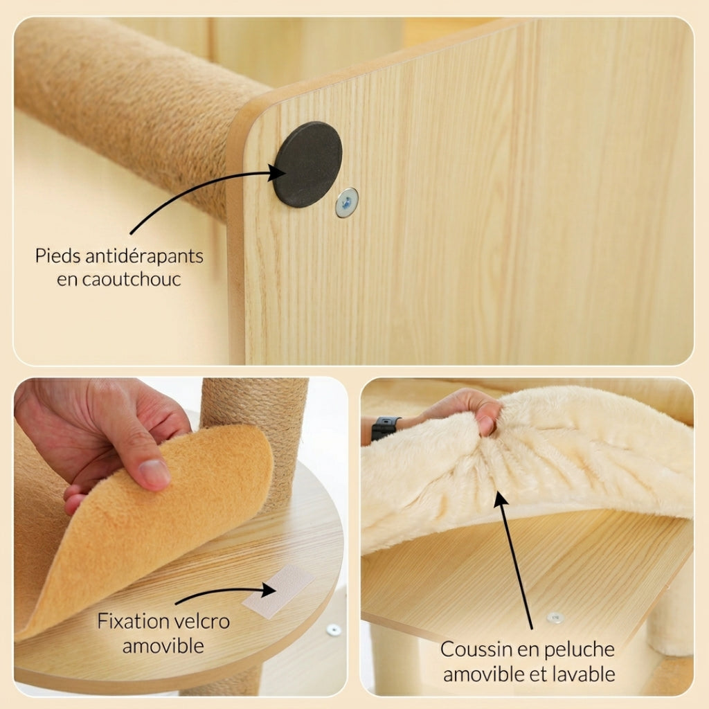 Détail des pieds antidérapants et du coussin amovible du Panorama