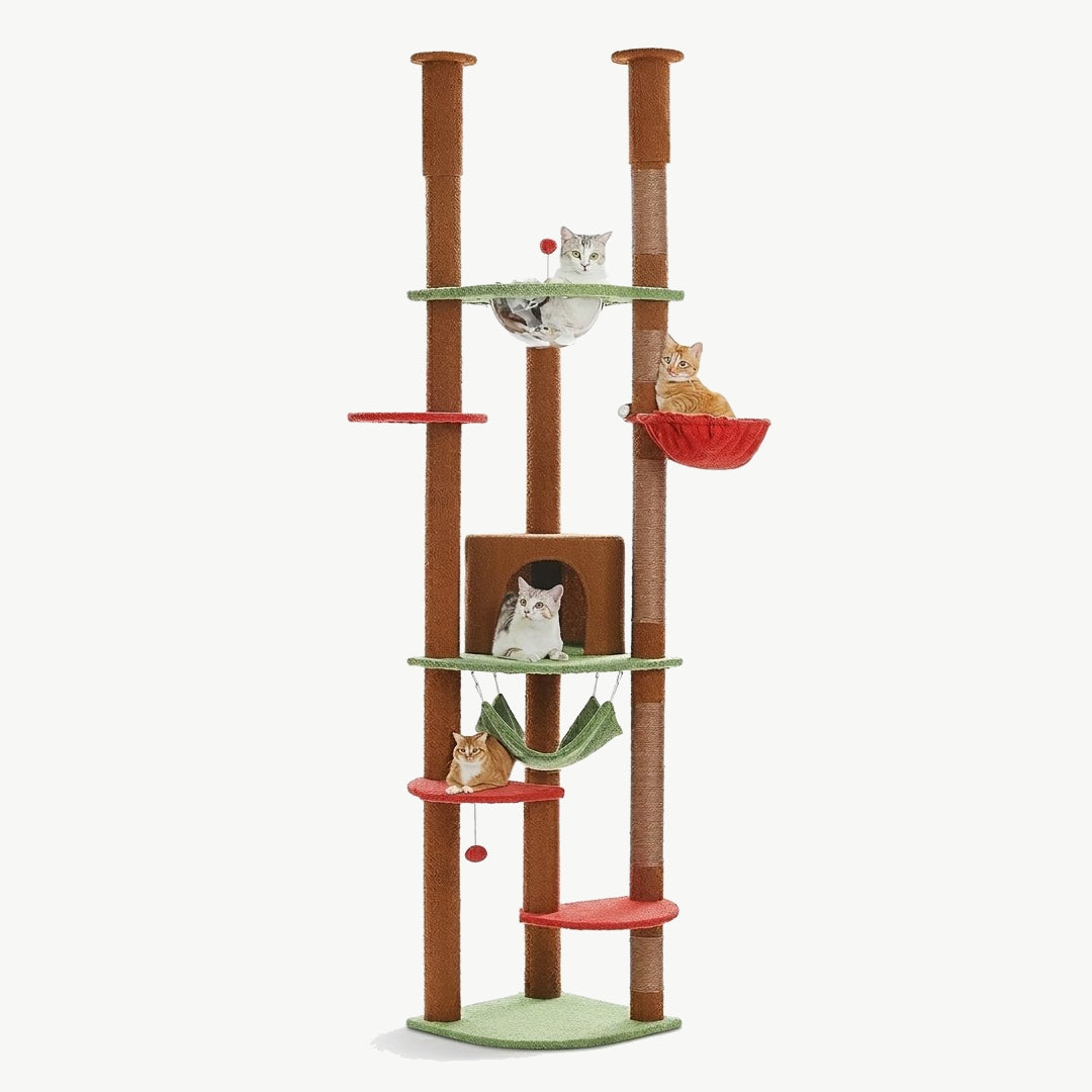 La Tour Céleste | XXL Sol-Plafond – Hamac, Niche & Plateformes – Sisal