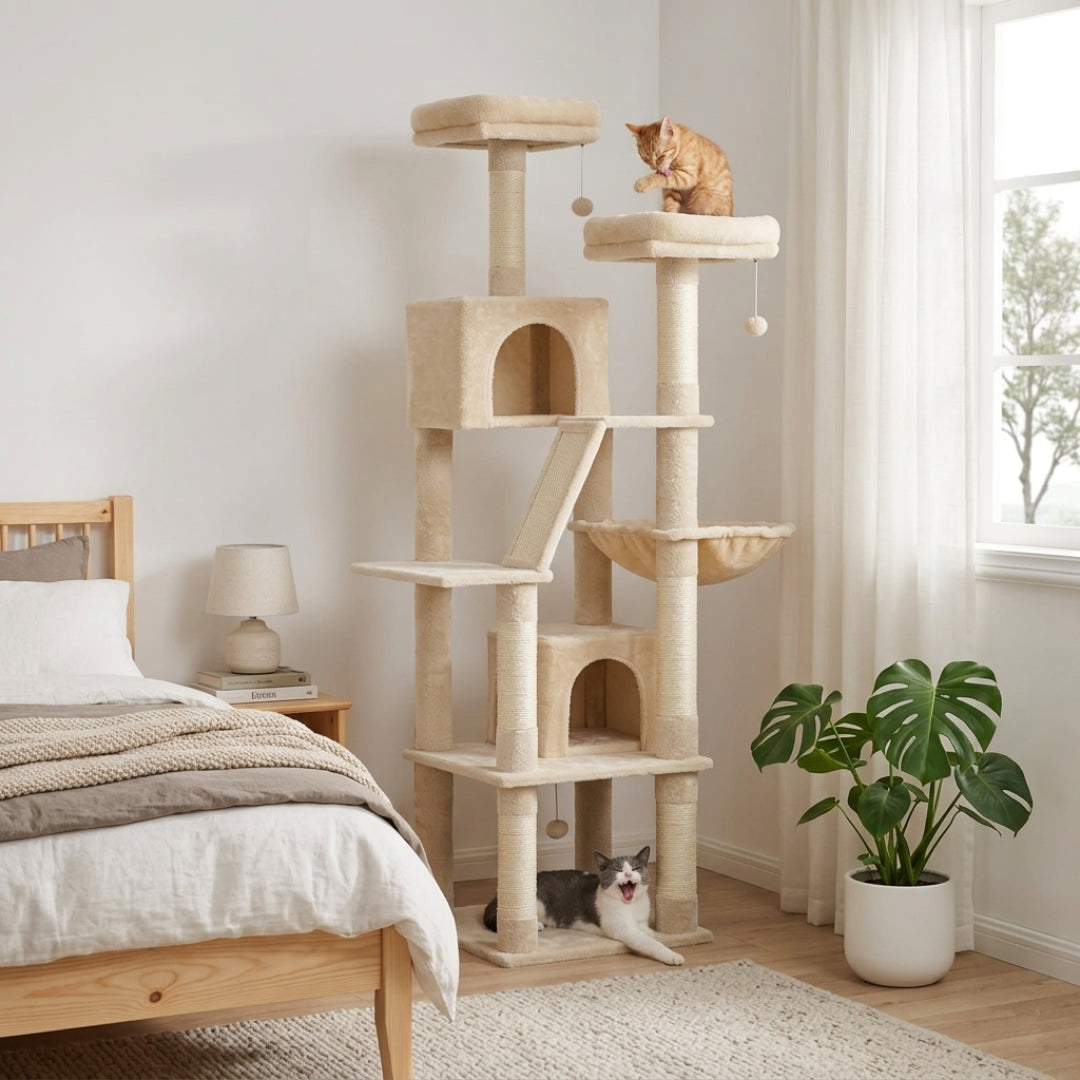 La Tour Cocooning | 180cm – 2 Niches & Hamac - Sisal