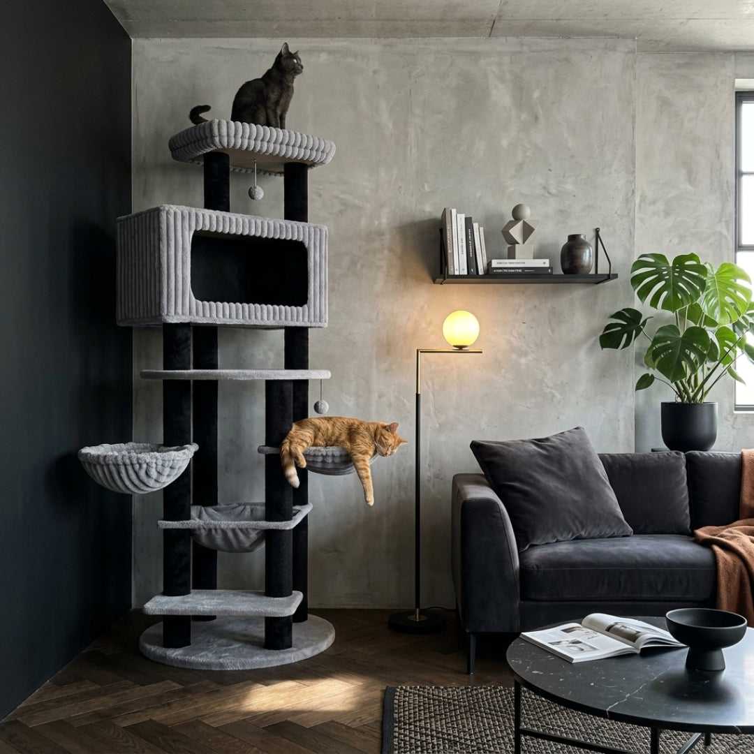 Le Majestueux gris installé dans un salon