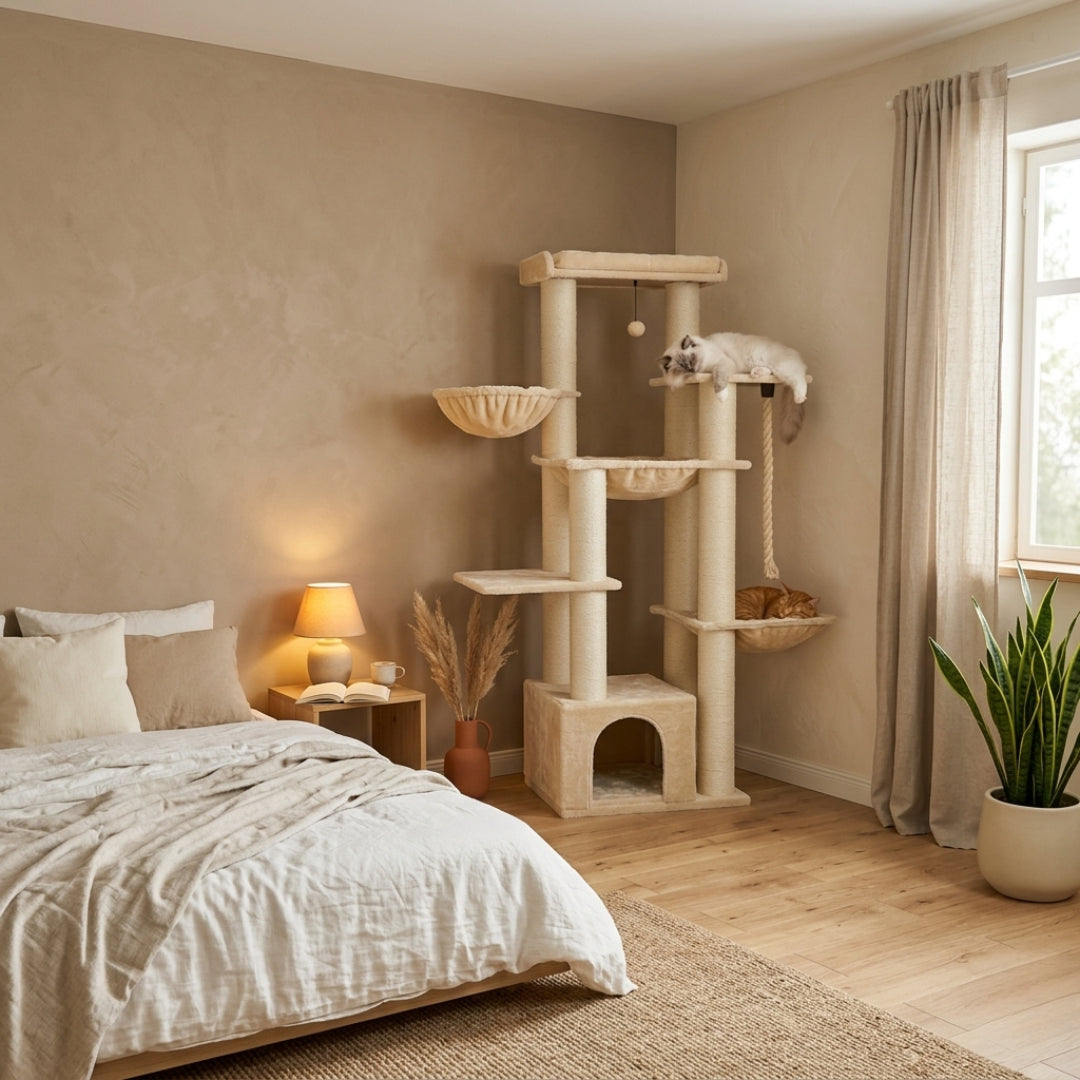 Le Seigneur beige installé dans une chambre