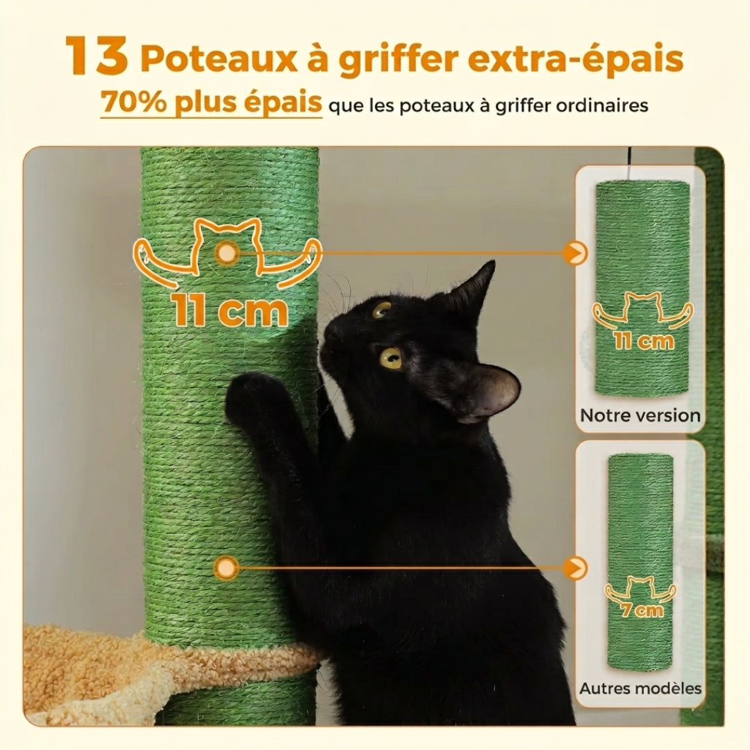 Poteaux à griffer extra-épais de 11 cm du Seigneur vert