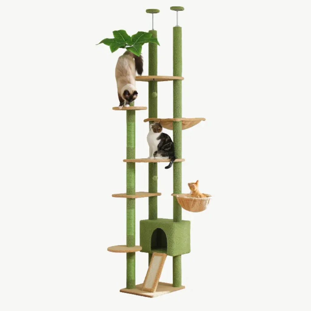 Arbre à chat sol-plafond La Tour Féline, coloris vert