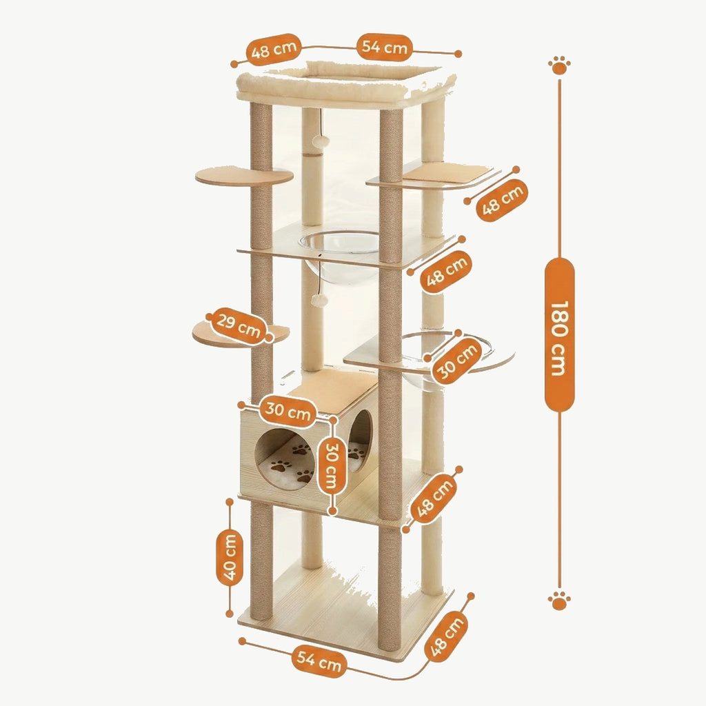 Dimensions du Panorama : 180 cm de hauteur, base 64 cm, plateformes 44 cm